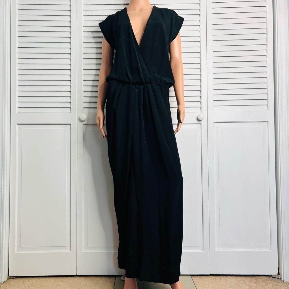 Marissa Webb Black Deep V-Neck Maxi Dress Size 4